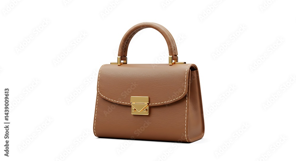Elegant Brown Leather Handbag: Sophisticated Minimalist Design Elegant Brown Leather Handbag: Sophisticated Minimalist Design