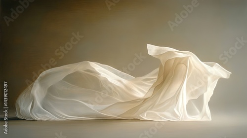 Wallpaper Mural Elegant, flowing fabric draped in a dynamic composition. Torontodigital.ca