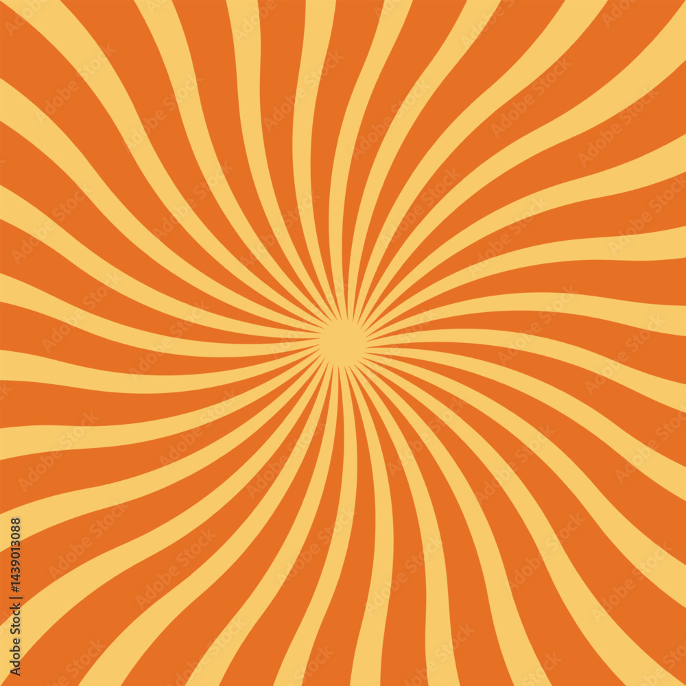 Fototapeta premium Sun Burst or Rays vector illustration background. Vivid yellow sunburst Background.
