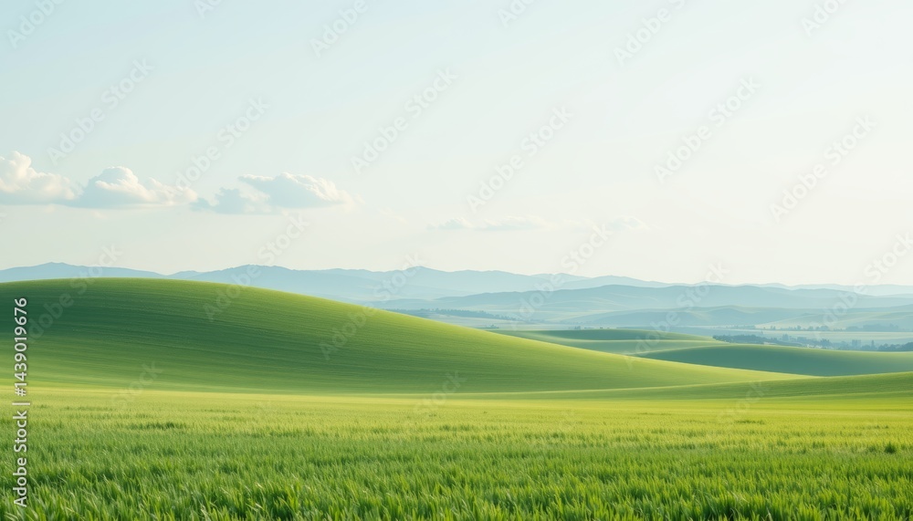 Fototapeta premium Rolling Green Hills Landscape