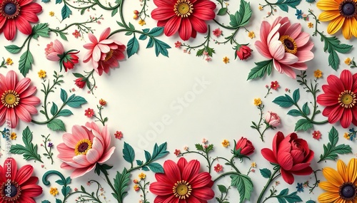 Intricate floral design, repeating seamlessly across surface, floral, pattern, seamless texture