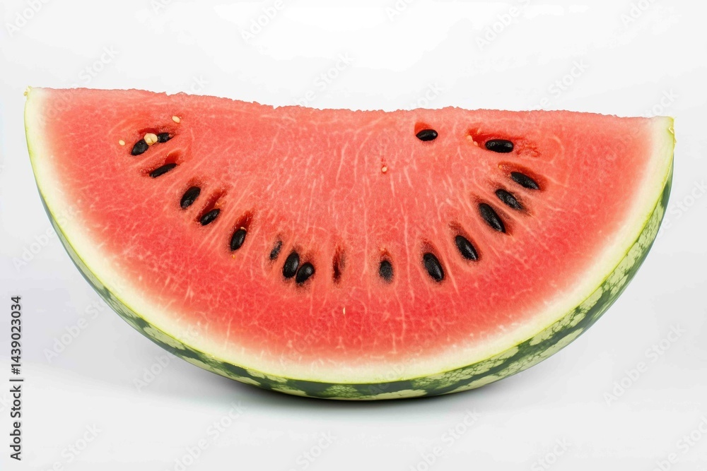 A sliced watermelon, isolated on a white background A sliced watermelon, isolated on a white background