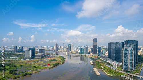 The Panorama in Bach Dang Bridge, Ho Chi Minh City, Viet Nam 