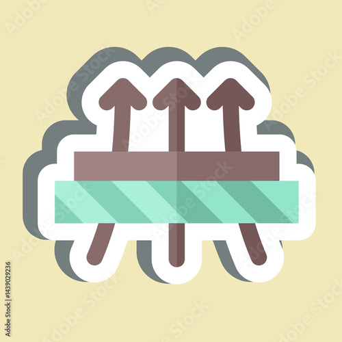 Sticker Diffused. related to Fabric symbol. design editable