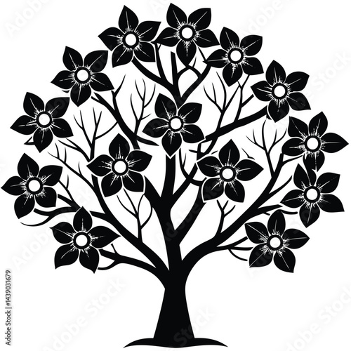 Dogwood Trees icon set on white background
