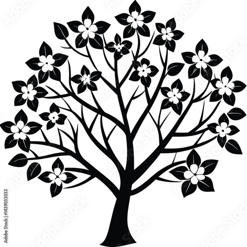 Dogwood Trees icon set on white background