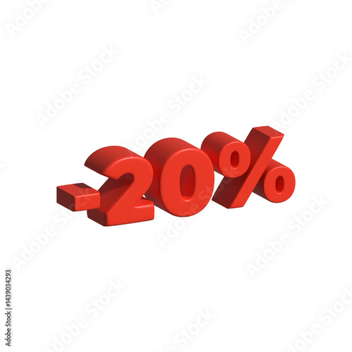 3d negative percentage red