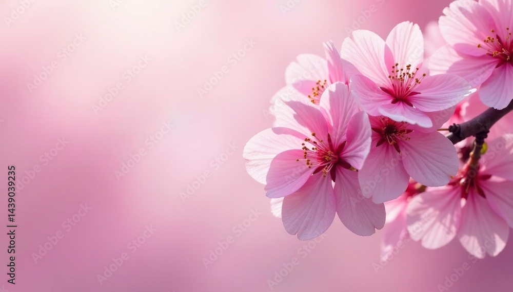 Vibrant full bloom sakura, densely packed petals, white and pink gradient, pink, vibrant Vibrant full bloom sakura, densely packed petals, white and pink gradient, pink, vibrant