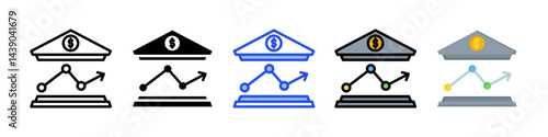 Stock Market Icon Collection With Multiple Styles