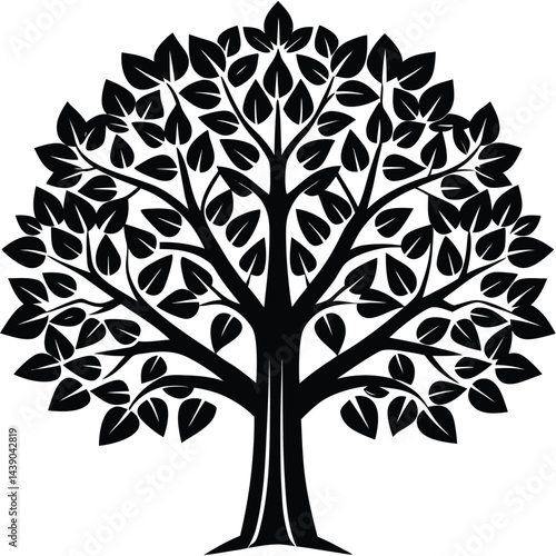 Linden Trees icon set on white background