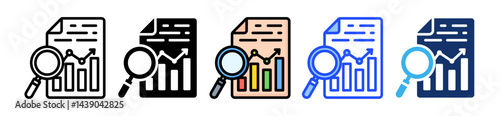 Data Icon Collection With Multiple Styles