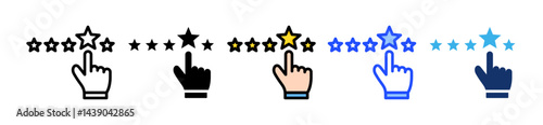 Rating Icon Collection With Multiple Styles