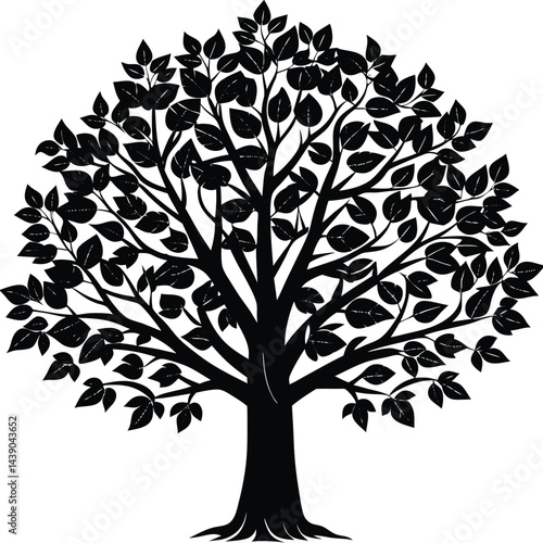 Linden Trees icon set on white background