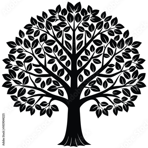 Linden Trees icon set on white background