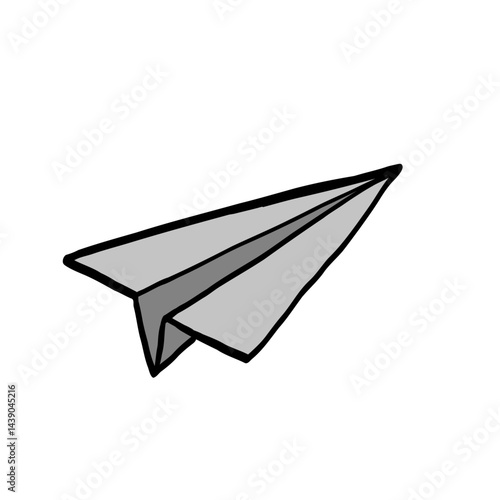 Paper Plane Back to School Supplies Stickers Illustration for Education, Classroom Decor, and Hand-Drawn Stationery Design