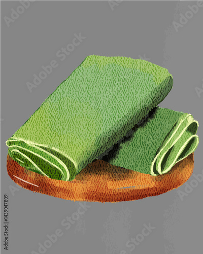 Water colour leaf bannana