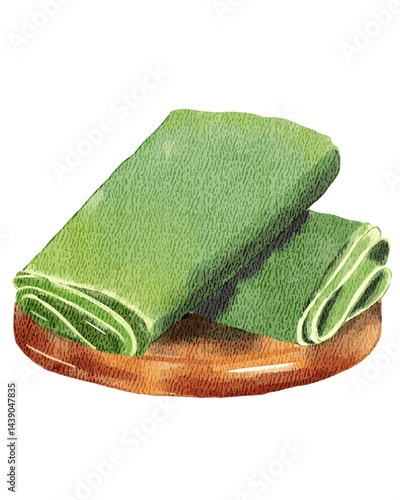 Watercolour leaf bannana