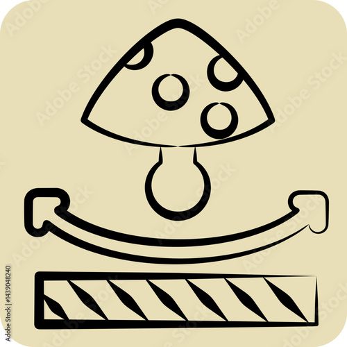 Icon Anti Fungal. related to Fabric symbol. hand drawn style. design editable