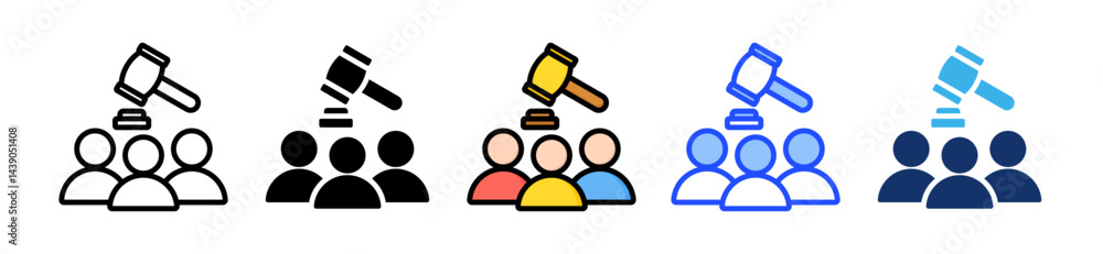 Law Icon Collection With Multiple Styles Law Icon Collection With Multiple Styles