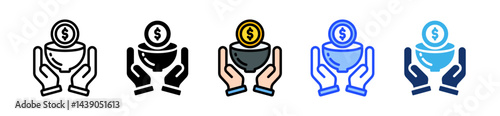 Poverty Icon Collection With Multiple Styles