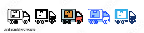 Truck Icon Collection With Multiple Styles