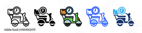 Last Mile Delivery Icon Collection With Multiple Styles