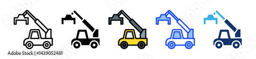 Cargo Handling Equipment Icon Collection With Multiple Styles