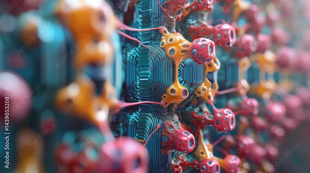 Obraz premium Abstract organic tech structure