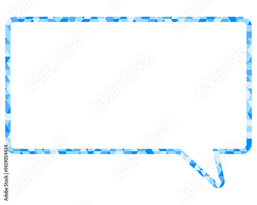 ステンドグラス風吹き出し　三角形模様　四角形