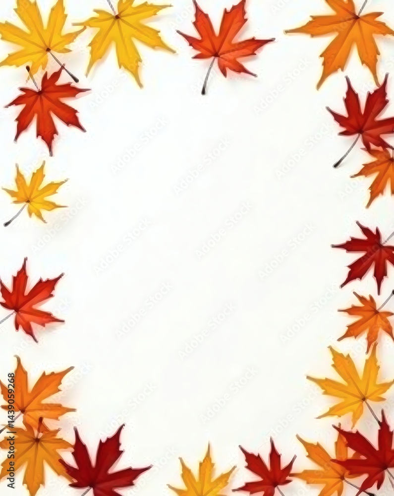 Fall Season Inspiration: A Frame of Colorful Leaves Fall Season Inspiration: A Frame of Colorful Leaves