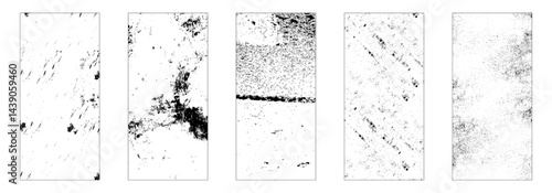 Set of fading wavy rectangular gradients. Grunge design elements. Rectangle text boxes.