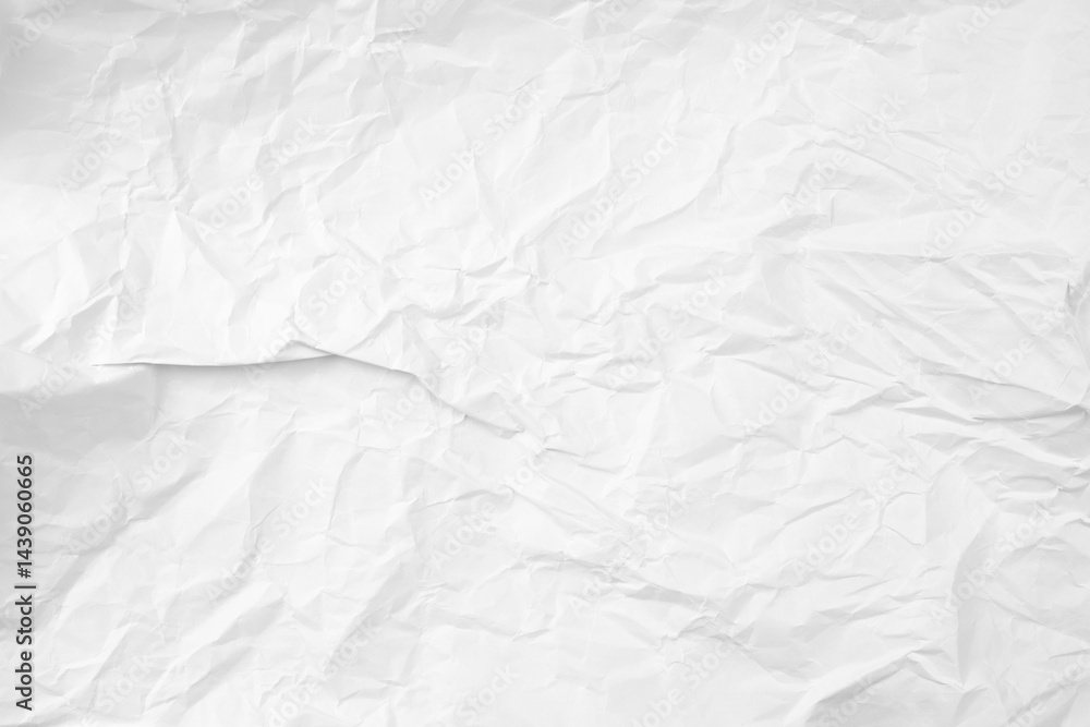 Fototapeta premium White Paper Texture background. Crumpled white paper abstract shape background with space paper for text