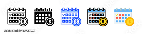 Loan Repayment Icon Collection With Multiple Styles