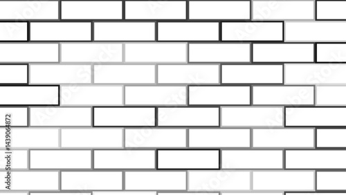 white brick wall, masonry pattern of painted stone and concrete, brick wall made of clinker stone painted white as background
