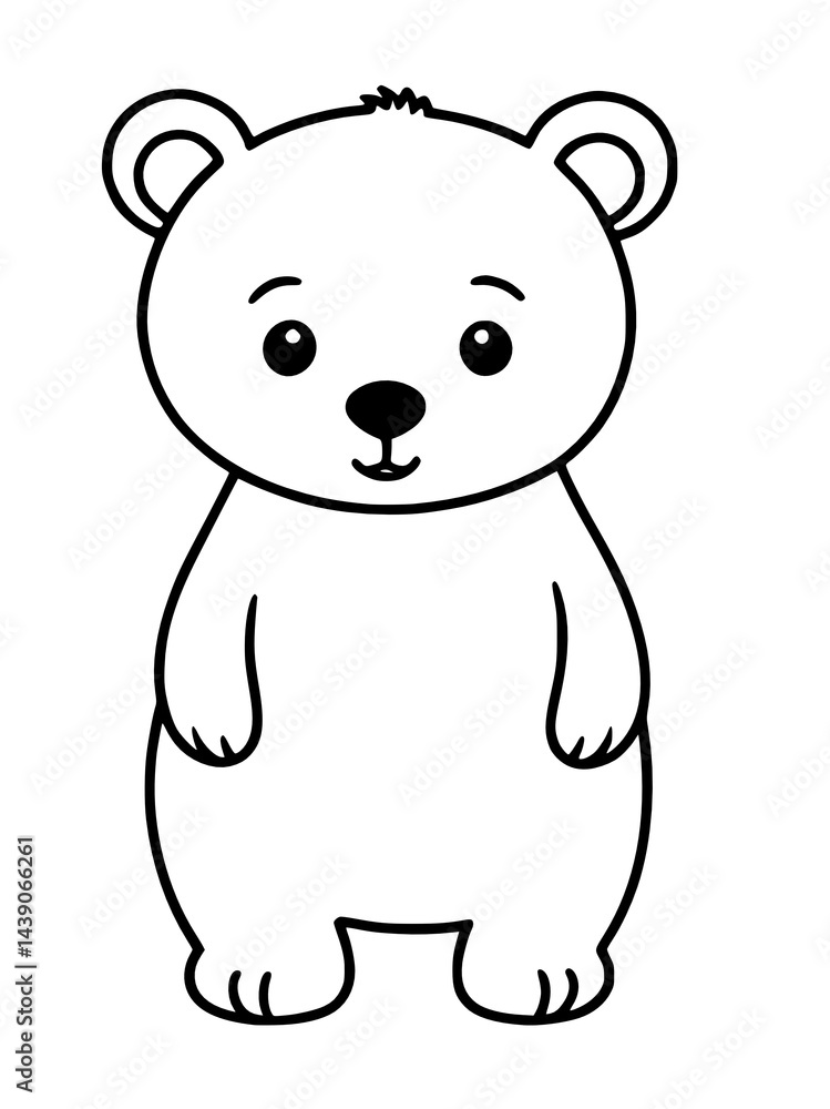 Naklejka premium isolated cute teddy bear. illustration design