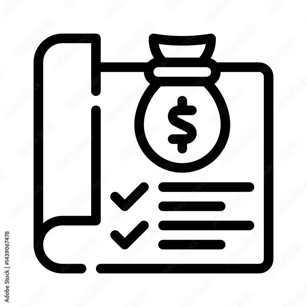 budget line icon budget line icon