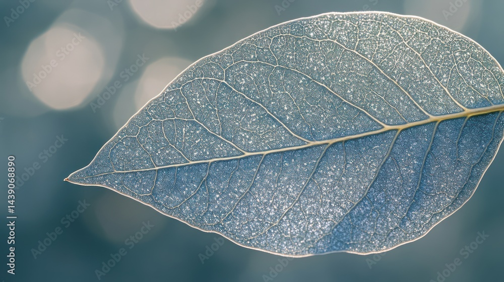 Delicate translucent leaf backlit by soft light. Delicate translucent leaf backlit by soft light.