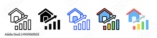 House Market Icon Collection With Multiple Styles