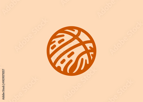 Basketball logo with bold and energetic spirit
