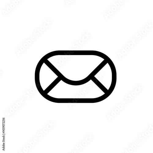 Message widget symbol icon, sign and symbol icon. Minimalist vector line art. For icon interface, desktop, web and mobile apps.