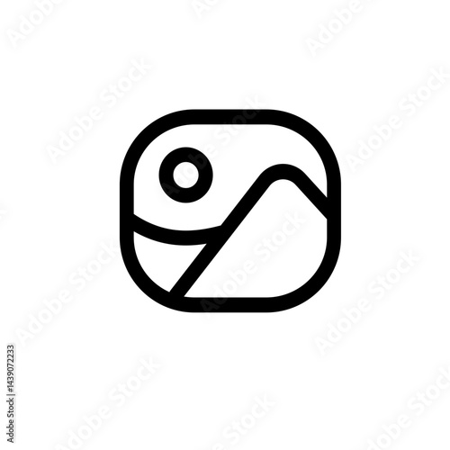 Image widget symbol icon, sign and symbol icon. Minimalist vector line art. For icon interface, desktop, web and mobile apps.