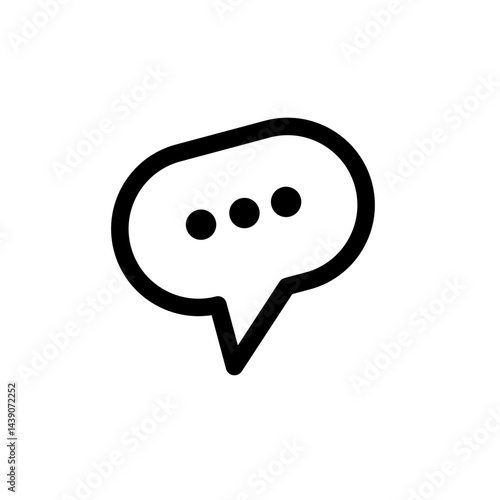 Bubble chat widget symbol icon, sign and symbol icon. Minimalist vector line art. For icon interface, desktop, web and mobile apps.
