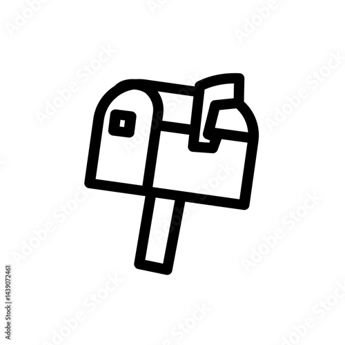 Letterbox widget symbol icon, sign and symbol icon. Minimalist vector line art. For icon interface, desktop, web and mobile apps.