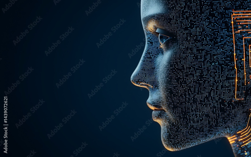 © DIAHIMAGESNEW - AI face profile, digital art © DIAHIMAGESNEW - AI face profile, digital art
