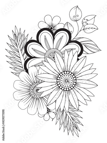 Flower design sketch for home makeover
