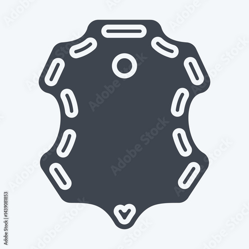 Icon Sheepskin. related to Fabric symbol. glyph style. design editable