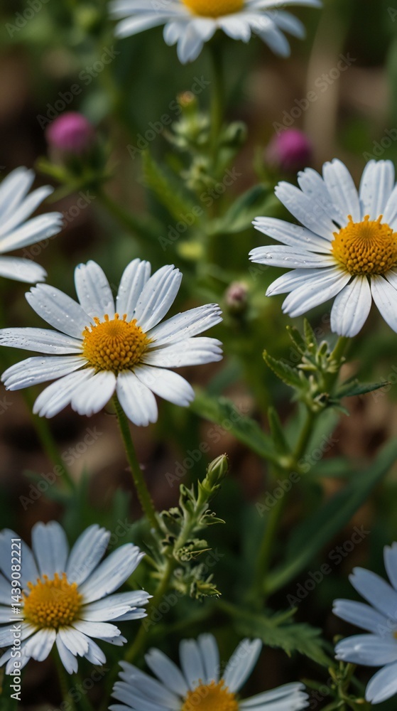 Fototapeta premium daisies in a garden