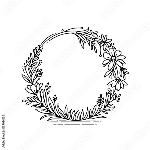 Floral Wreath Design for Ivan Kupala Day  