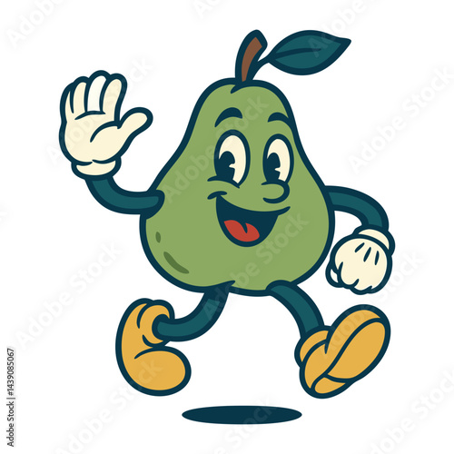 Wallpaper Mural pear funny mascot character vector illustration Torontodigital.ca