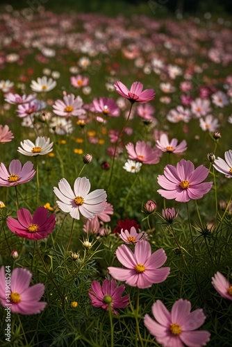 pink and white flowers